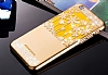 Joyroom Flower iPhone 6 Plus / 6S Plus Tal Gold Rubber Klf - Resim: 2