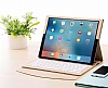 Joyroom iPad Pro 12.9 Bluetooth Klavyeli Standl Gold Deri Klf - Resim: 1