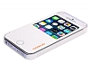 Baseus iPhone SE / 5 / 5S Pencereli nce Kapakl Beyaz Deri Klf - Resim: 5