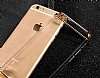 Joyroom iPhone 6 / 6S Silver Kenarl effaf Rubber Klf - Resim: 5