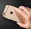 Joyroom iPhone 6 / 6S Gold Kenarl effaf Rubber Klf - Resim: 6