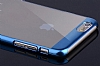 Joyroom iPhone 6 Plus / 6S Plus Mavi Metalik Kenarl effaf Rubber Klf - Resim: 6