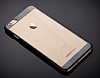 Joyroom iPhone 6 Plus / 6S Plus Dark Silver Metalik Kenarl effaf Rubber Klf - Resim: 6