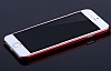 Joyroom iPhone 6 Plus / 6S Plus Krmz Metalik Kenarl effaf Rubber Klf - Resim: 6