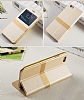 Joyroom iPhone 6 / 6S Tiffany Pencereli nce Kapakl Gold Deri Klf - Resim: 1