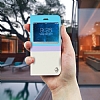 Joyroom iPhone 6 / 6S Tiffany Pencereli nce Kapakl Mor Deri Klf - Resim: 1