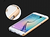 Joyroom Samsung Galaxy S6 Edge Metalik Silver Kenarl Kristal Klf - Resim: 5