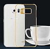 Joyroom Samsung Galaxy S6 Edge Plus Metalik Gold Kenarl Kristal Klf - Resim: 1