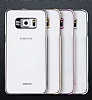 Joyroom Samsung Galaxy S7 Edge Metalik Silver Kenarl Kristal Klf - Resim: 4
