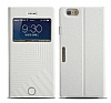 Joyroom Style iPhone 6 / 6S Pencereli Standl Beyaz Deri Klf - Resim: 5