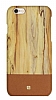 Just Must Wooden iPhone 6 Plus / 6S Plus Kahverengi Ahap Rubber Klf - Resim: 2