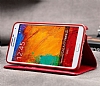 Kalaideng Royale II Samsung N9000 Galaxy Note 3 Standl Czdanl Bordo Deri Klf - Resim: 6