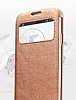 Kalaideng Samsung i9500 Galaxy S4 Standl Pencereli Bakr Rengi Deri Klf - Resim: 6