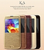 Kalaideng Samsung i9600 Galaxy S5 Standl Pencereli Gold Deri Klf - Resim: 7
