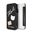 Karl Lagerfeld iPhone X / XS Czdanl Kapakl Siyah Deri Klf - Resim: 5