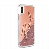 Karl Lagerfeld iPhone X / XS Simli Rose Gold Klf - Resim: 2