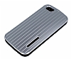 KikiCarrier iPhone SE / 5 / 5S Ultra Koruma Metal Silver Klf - Resim: 4