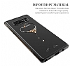 Kingxbar Samsung Galaxy Note 8 Kalpli Siyah Tal Kristal Klf - Resim: 1