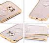 Kingxbar Samsung Galaxy S6 Edge Gold Kenarl Kalp Tal Kristal Klf - Resim: 5