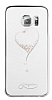 Kingxbar Samsung Galaxy S6 Edge Silver Kenarl Kalp Tal Kristal Klf - Resim: 6