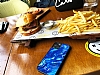 Dafoni Glossy Samsung Galaxy S8 Kiiye zel ki Harf Simli Mavi Mermer Klf - Resim: 3