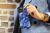 Dafoni Glossy Samsung Galaxy S8 Kiiye zel ki Harf Simli Mavi Mermer Klf - Resim: 2