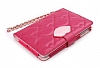 Kiss Apple iPad Mini Standl Uyku Modlu Koyu Pembe Deri Klf - Resim: 9