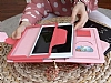 Kiss Apple iPad Mini Standl Uyku Modlu Koyu Pembe Deri Klf - Resim: 5