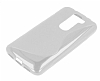 LG G2 Mini Desenli effaf Beyaz Silikon Klf - Resim: 2