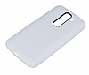 LG G2 Mini Nokta Desenli Mat Beyaz Silikon Klf - Resim: 1