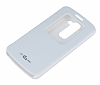 LG G2 Mini Uyku Modlu Pencereli Beyaz Deri Klf - Resim: 2