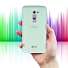 LG G2 Ultra nce effaf Su Yeili Rubber Klf - Resim: 1