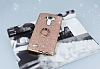 LG G4 Selfie Yzkl Simli Rose Gold Silikon Klf - Resim: 3