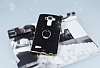 LG G4 Selfie Yzkl Simli Siyah Silikon Klf - Resim: 2