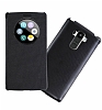 LG G4 Stylus Pencereli nce Yan Kapakl Siyah Klf - Resim: 2