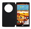 LG G4 Stylus Pencereli nce Yan Kapakl Siyah Klf - Resim: 1