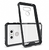 Dafoni Fit Hybrid LG G6 Ultra Koruma Siyah Silikon Kenarl effaf Klf - Resim: 3