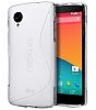 LG Google Nexus 5 Desenli effaf Beyaz Silikon Klf - Resim: 3