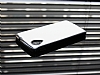 LG Google Nexus 5 Metalik Kenarl Beyaz Deri Klf - Resim: 2