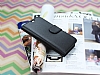 LG Nexus 4 Czdanl Yan Kapakl Siyah Deri Klf - Resim: 2