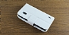 LG Nexus 4 Standl Czdanl Beyaz Deri Klf - Resim: 2