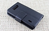 LG P700 Optimus L7 Standl Czdanl Siyah Deri Klf - Resim: 3