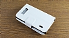 LG P700 Optimus L7 Standl Czdanl Beyaz Deri Klf - Resim: 1