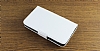 LG P700 Optimus L7 Standl Czdanl Beyaz Deri Klf - Resim: 2