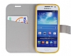Luxo Samsung i9190 Galaxy S4 mini Kalp Standl Czdanl Deri Klf - Resim: 2