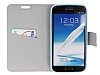 Luxo Samsung N7100 Galaxy Note 2 Sevimli Ayck Standl Czdanl Deri Klf - Resim: 4