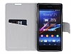 Luxo Sony Xperia Z1 Kalp Standl Czdanl Deri Klf - Resim: 1