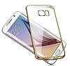 MeePhone Samsung Galaxy S6 Edge Plus Gold Kenarl Kristal Klf - Resim: 2