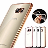 MeePhone Samsung Galaxy S7 edge Kenarl Gold effaf Silikon Klf - Resim: 1