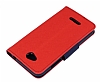 Mercury HTC Desire 616 Standl Czdanl Krmz Deri Klf - Resim: 4